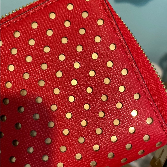Michael Kors Red Studded Wristlet - Picture 3 of 3